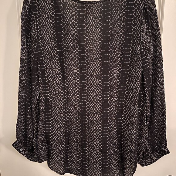 Joie Snake Print Silk Blouse - Picture 3 of 5